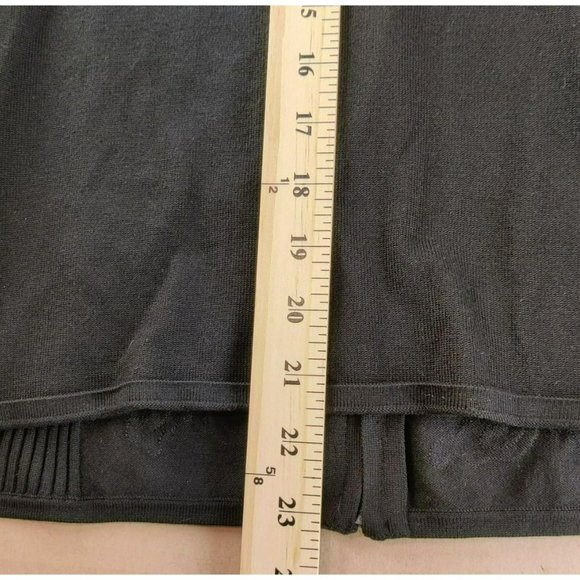 Valerie Stevens Collection Women's M Black Silk Blend Front Zip Beaded Cardigan - Picture 13 of 15